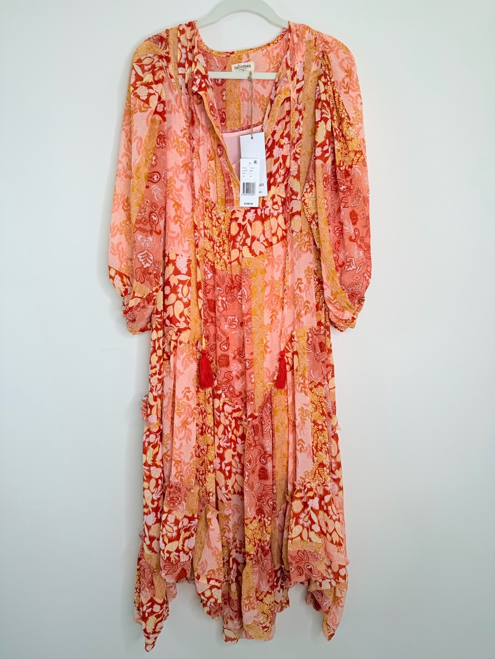 NWT ✨ Talisman Sabrina Oversized Bohemian Maxi Dress Sz Small $198